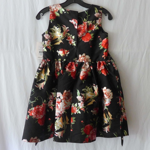 NWT Mia & Mimi Girls L (10) Satin Floral Dress with Crinoline - Picture 2 of 13